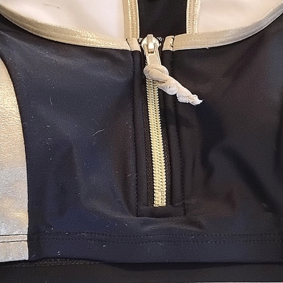 Sports Illustrated Women's Racerback Tank Black & Gold Bra, Size: S, NWT - Picture 7 of 11